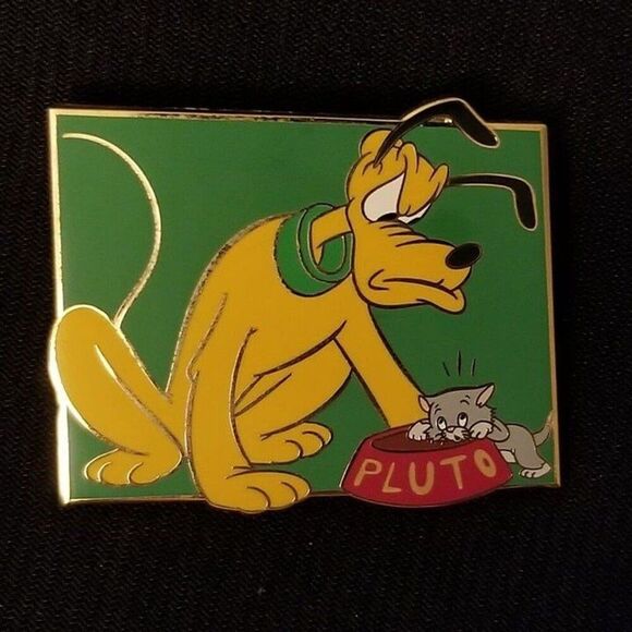 Disney Auctions Pin LE P.I.N.S. Pluto & Kitty at Bowl Cats Dogs Limited Edition - Picture 9 of 11